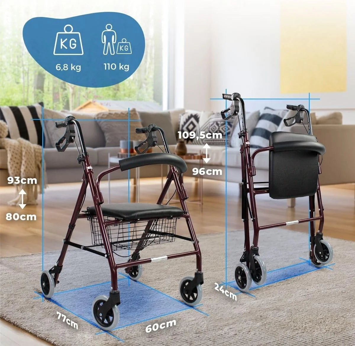 MOBILITYGO - Letvægts rollator | MOBICLINIC