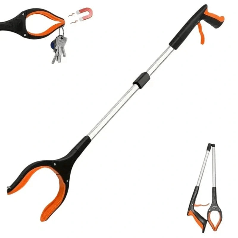 Sort-orange udtrækkelig gribetang med magnetisk klemme og nøgler