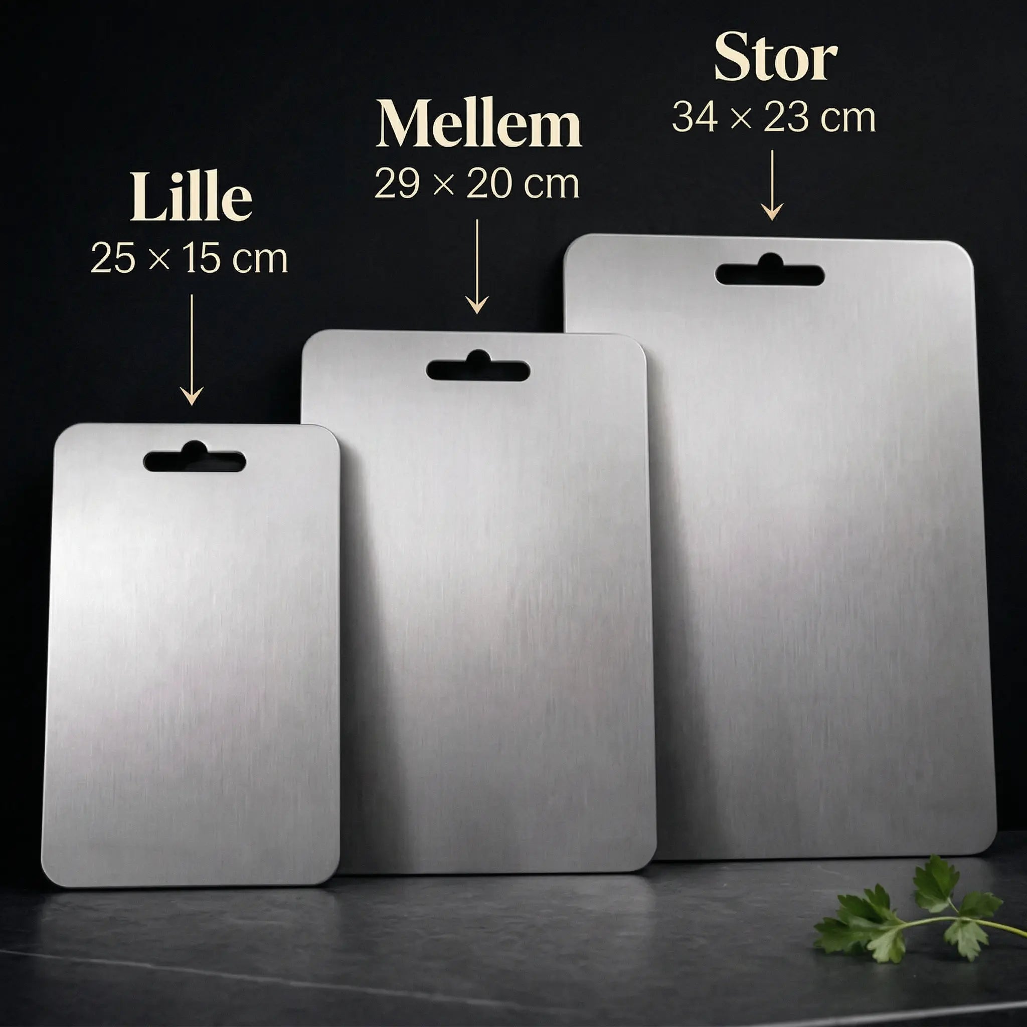 100% Titanium Skærebræt 3-Pak