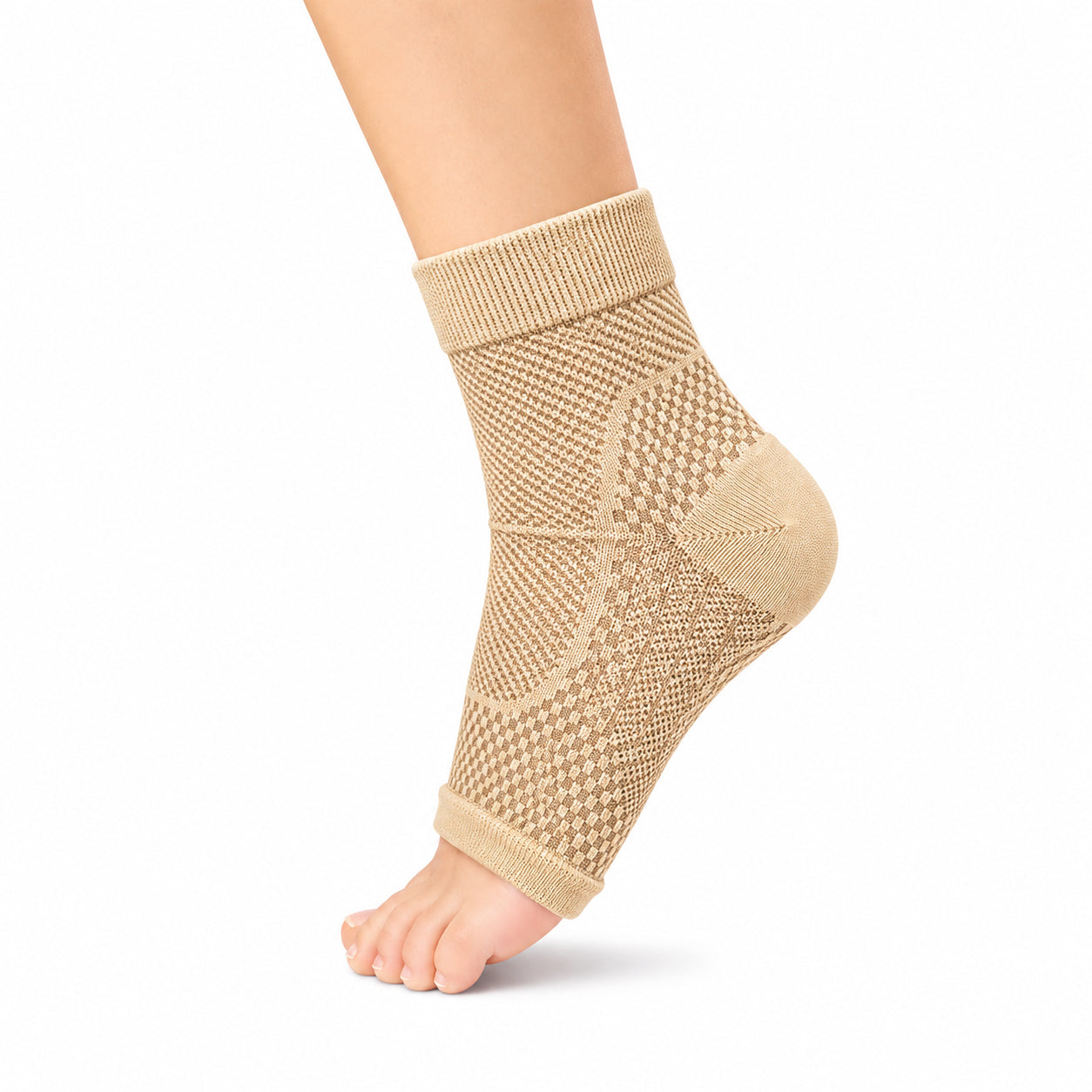 Unisex Ankel Støttestrømper - Beige