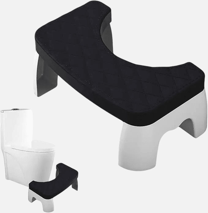 Ergonomisk toiletskammel – bedre komfort, sort