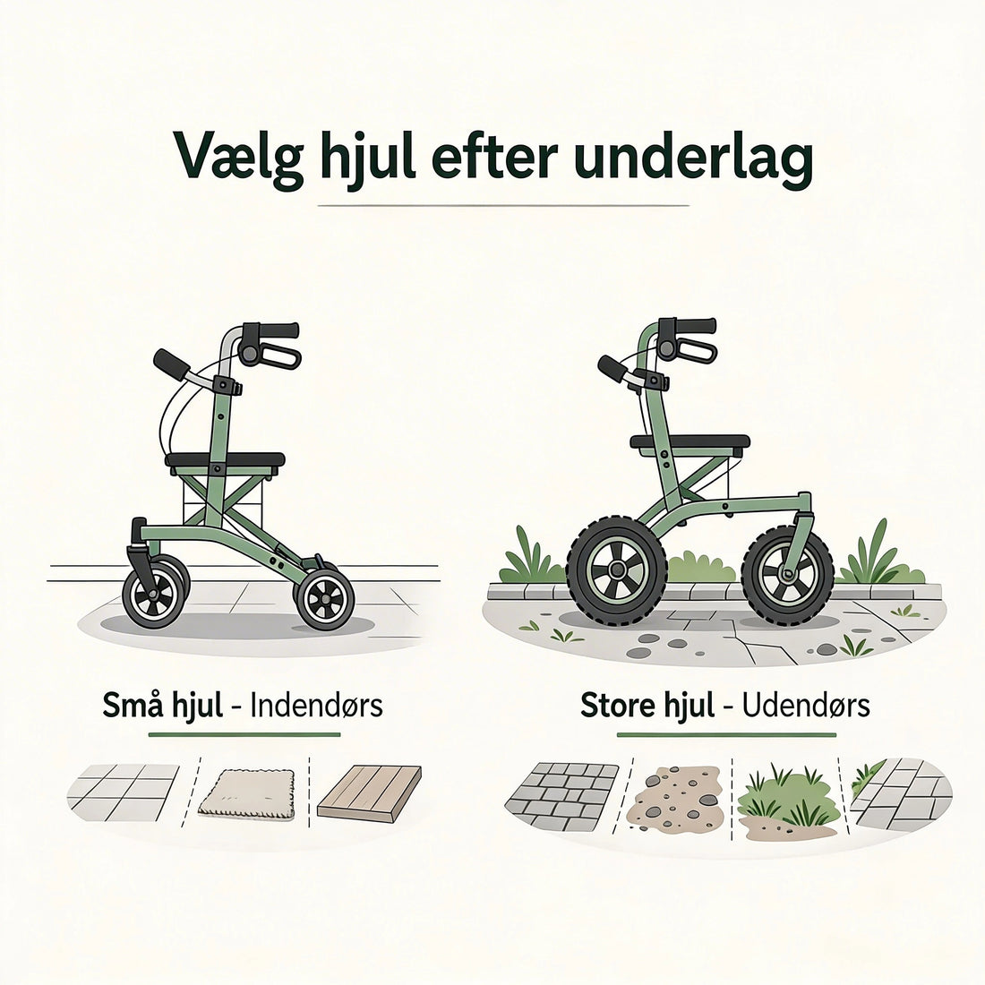 <strong>Vælg hjul efter underlag</strong>