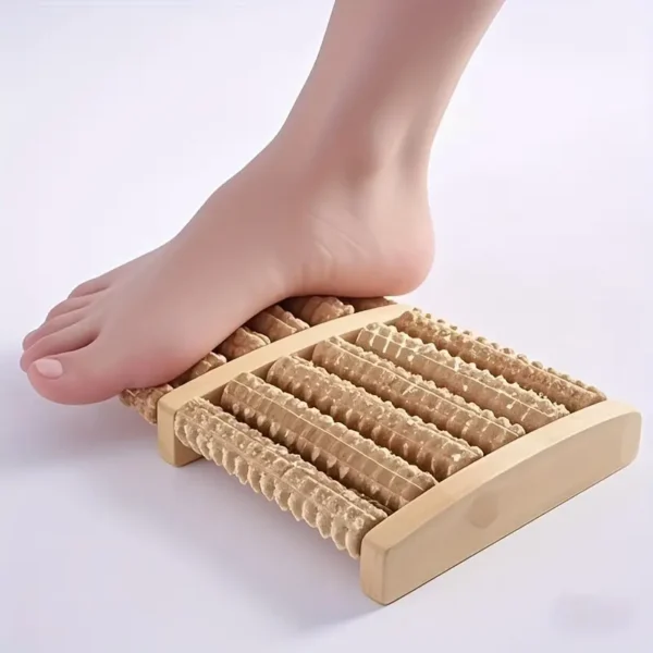 Træfodmassør med 6 Ruller | Naturlig & Dobbeltvirkende Massage - Image 2