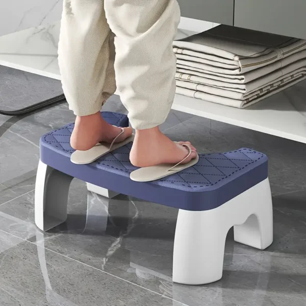 Ergonomisk toiletskammel – bedre komfort, blå - Image 2