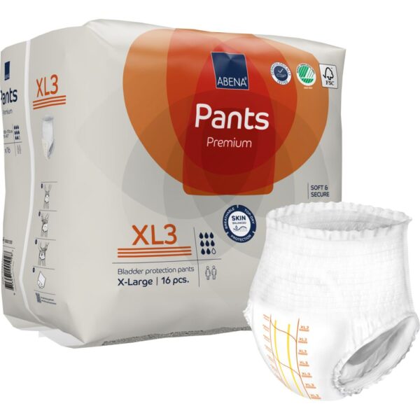 Abena Pants XL3 Premium – Svær Inkontinens Bukseble | 16 stk.