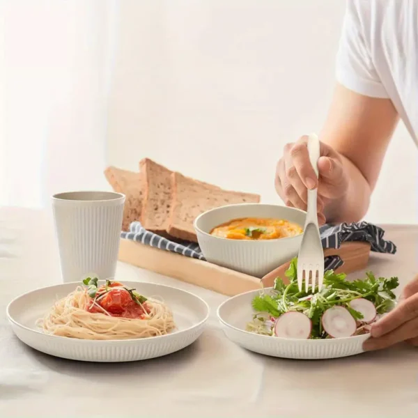 6 stk. Uknuselige Tallerkener i Beige | Slagfast PP - Billede 2