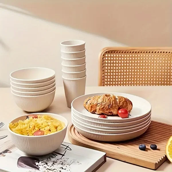 6 stk. Uknuselige Tallerkener i Beige | Slagfast PP - Billede 3