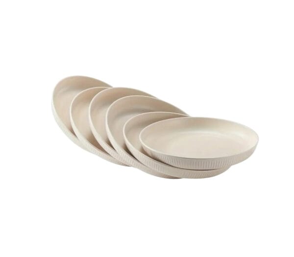 6 stk. Uknuselige Tallerkener i Beige | Slagfast PP