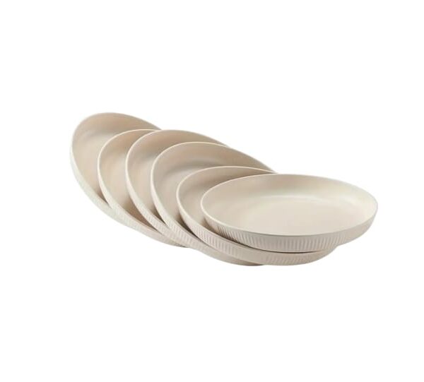 6 stk. Uknuselige Tallerkener i Beige | Slagfast PP