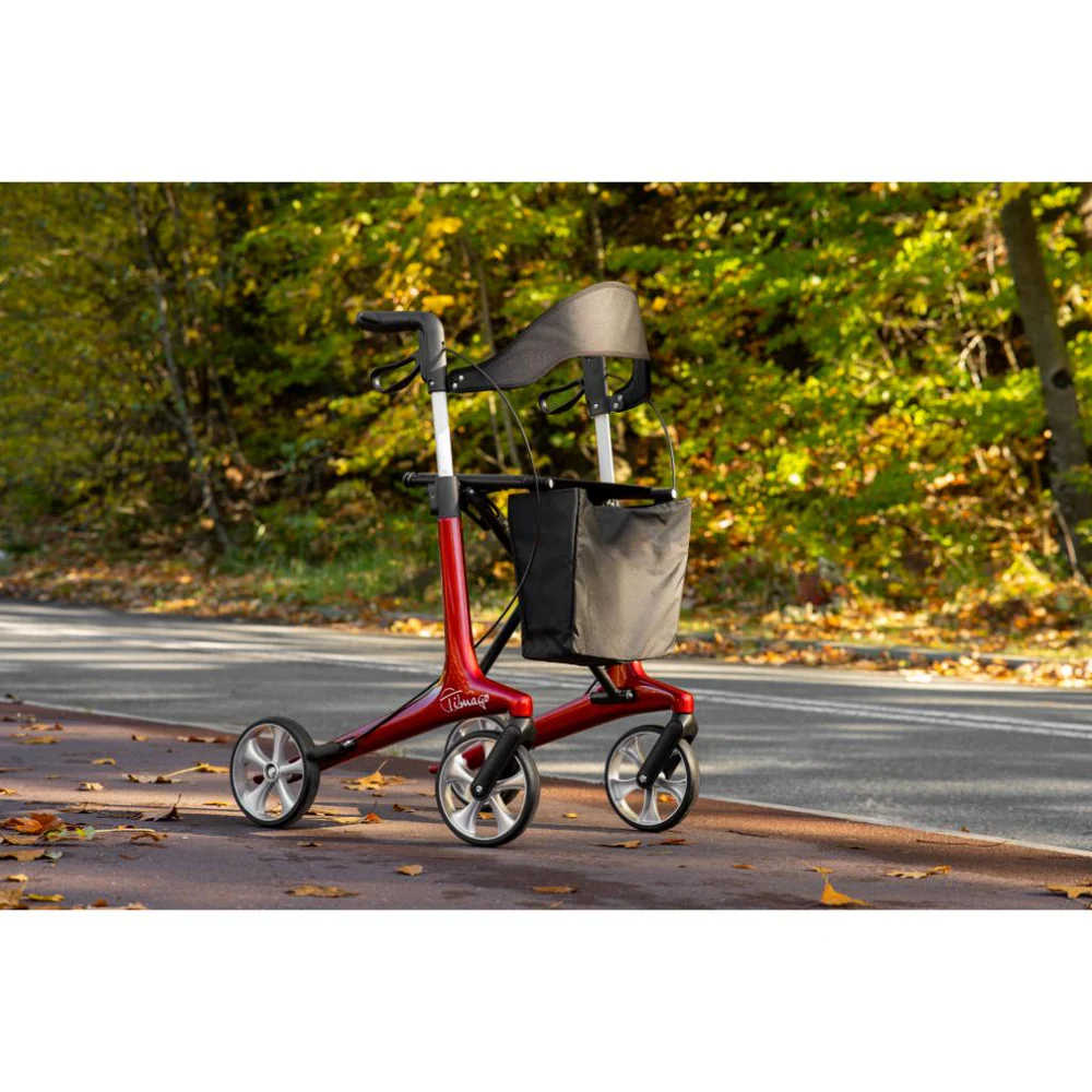 FUTURO RED Kulfiberrollator 5,3 kg | TIMAGO - Billede 3