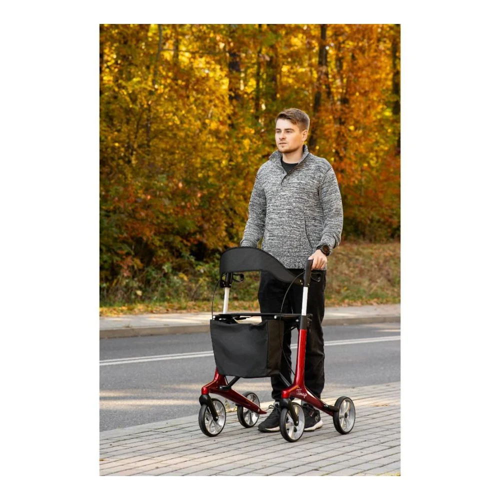 FUTURO RED Kulfiberrollator 5,3 kg | TIMAGO - Billede 6